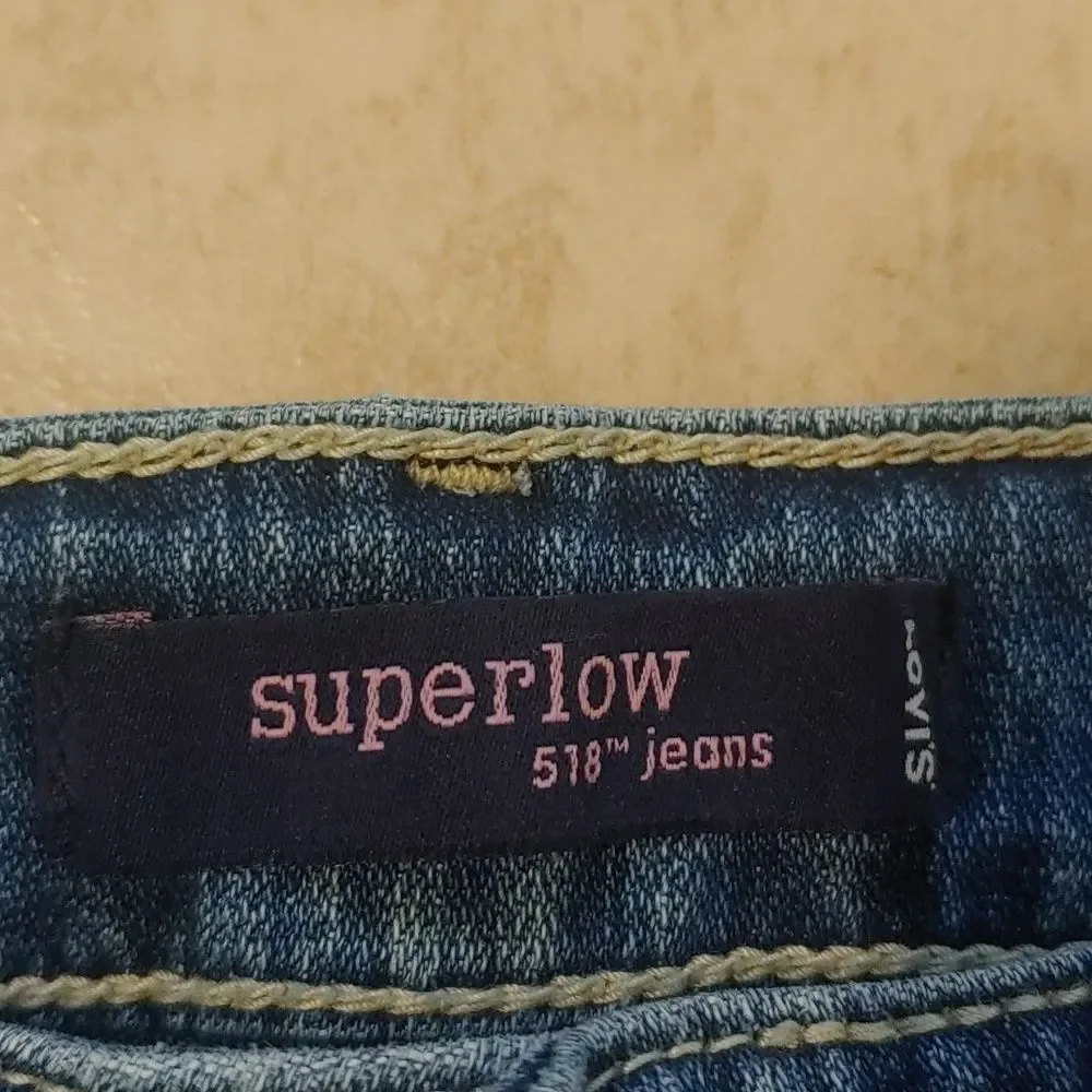 Vintage Y2K Levi Shorts 518 Superlow Cutoff Denim Women's Size 1